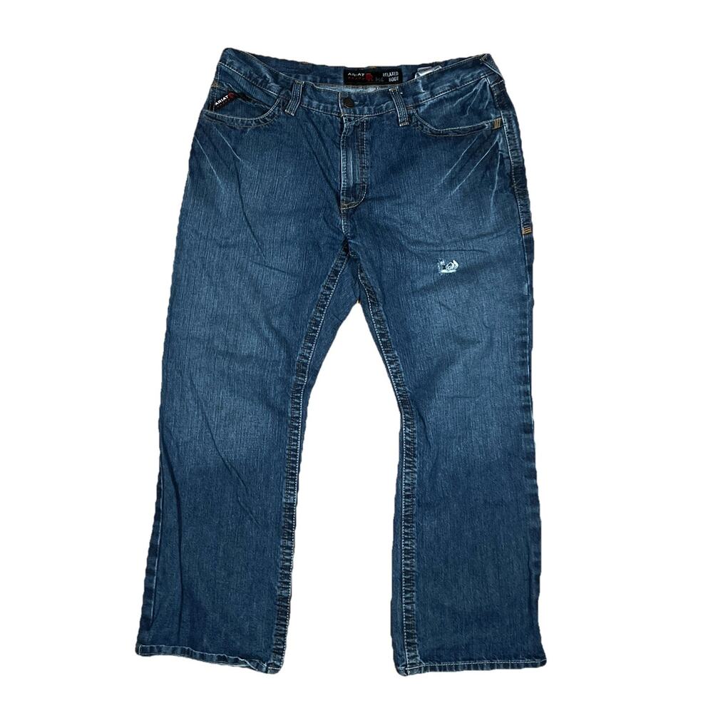 Ariat FR Jeans Mens‎ 36x29 Blue Denim M4 Relaxed Boot Cut Grunge Fire Resistant